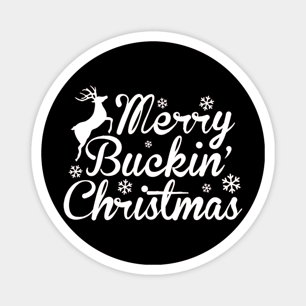 merry buckin' christmas Magnet by crackdesign